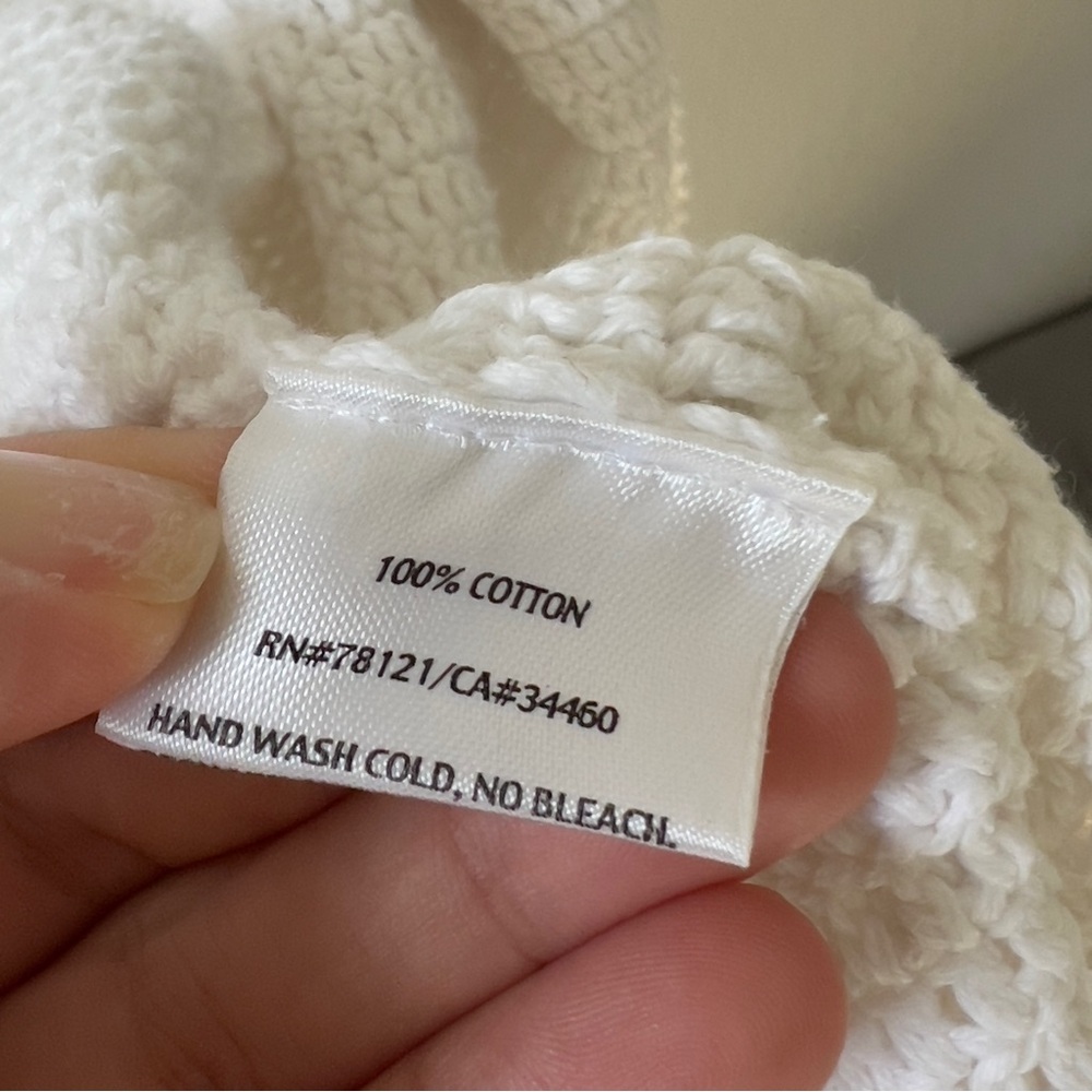 EILEEN FISHER White Open Front Cardigan - Picture 8 of 9